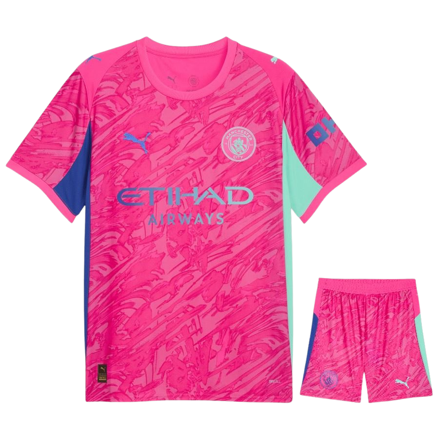 Kit enfant Man City Gardien Rose domicile 2026